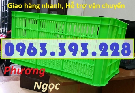 Sọt nhựa rỗng HS004 cao 31, sọt nhựa đựng nông sản, sóng nhựa hở HS004