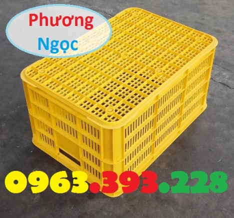 Sọt nhựa rỗng HS004 cao 31, sọt nhựa đựng nông sản, sóng nhựa hở HS004