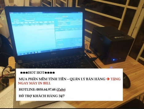 Lắp đặt máy tính tiền giá rẻ cho shop hoa tươi tại BMT