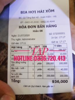 Bán máy tính tiền giá rẻ tại Kiên Giang cho quán bia Hải Xồm
