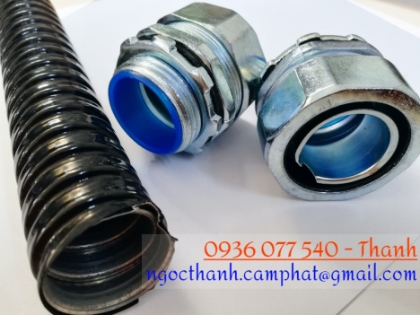 Ống ruột gà luồn dây điện bọc nhựa đen PVC, ống ruột gà D32 (1 inch) - PVC coated flexible conduit