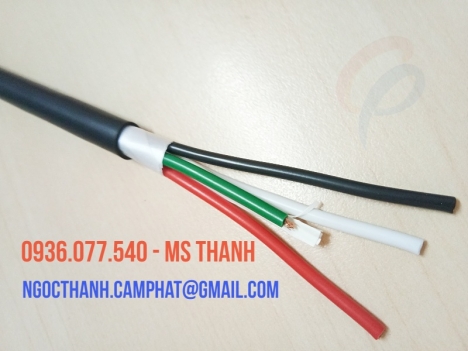 Cáp tín hiệu - Điều khiển Sangjin 4Cx0.75mm2, cáp điện Cu/PVC/PVC không bọc nhiễu