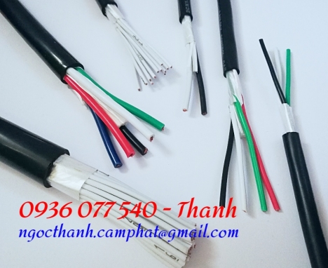 Cáp tín hiệu - Điều khiển Sangjin 4Cx0.75mm2, cáp điện Cu/PVC/PVC không bọc nhiễu