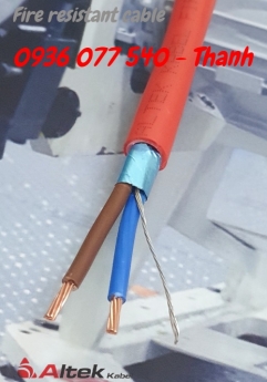 Cáp chống cháy 2X1.5, hiệu Altek Kabel - Fire resistant cable, LSZH, IEC 60331
