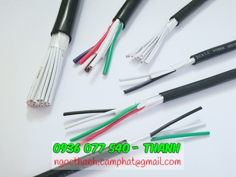 Cáp tín hiệu - Điều khiển Sangjin 4Cx0.75mm2, cáp điện Cu/PVC/PVC không bọc nhiễu