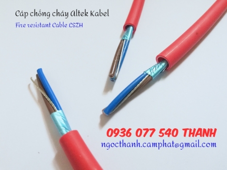 Cáp chống cháy 2X1.5, hiệu Altek Kabel - Fire resistant cable, LSZH, IEC 60331