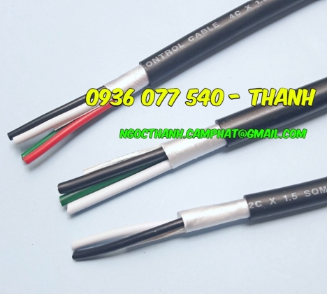 Cáp tín hiệu - Điều khiển Sangjin 4Cx0.75mm2, cáp điện Cu/PVC/PVC không bọc nhiễu