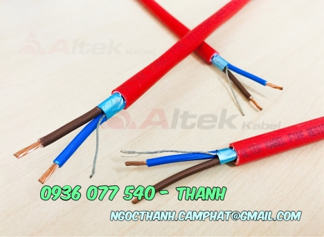 Cáp chống cháy 2X1.5, hiệu Altek Kabel - Fire resistant cable, LSZH, IEC 60331