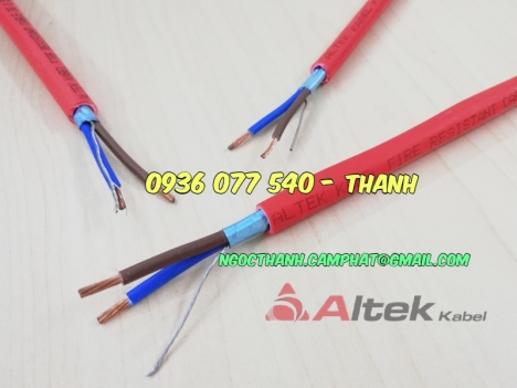 Cáp chống cháy 2X1.5, hiệu Altek Kabel - Fire resistant cable, LSZH, IEC 60331