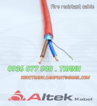 Cáp chống cháy 2X1.5, hiệu Altek Kabel - Fire resistant cable, LSZH, IEC 60331