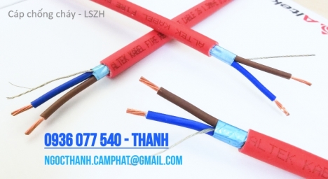 Cáp chống cháy 2X1.5, hiệu Altek Kabel - Fire resistant cable, LSZH, IEC 60331