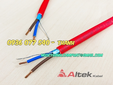 Cáp chống cháy 2X1.5, hiệu Altek Kabel - Fire resistant cable, LSZH, IEC 60331