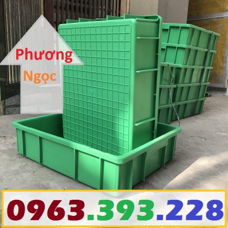 Khay nhựa đặc B9, thùng nhựa đặc B9, thùng nhựa chứa đồ linh kiện, sóng nhựa bít B9