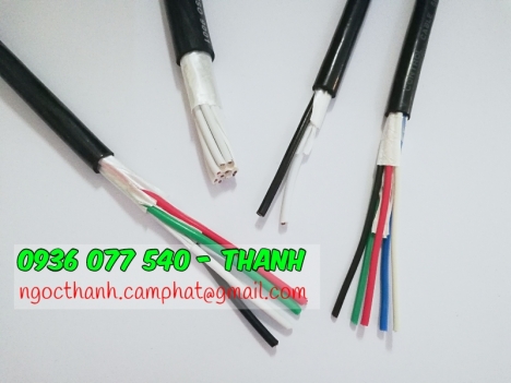 Cáp tín hiệu - Điều khiển Sangjin 4Cx0.75mm2, cáp điện Cu/PVC/PVC không bọc nhiễu