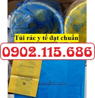 Túi phân loại chất thải y tế, túi rác y tế màu vàng, túi rác y tế màu xanh, túi rác y tế màu đen, tú
