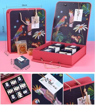 Hộp 6 bánh trung thu, hộp giấy đựng bánh trung thu in logoo