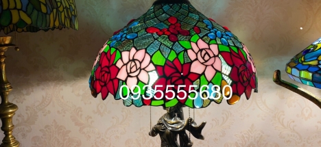 Đèn tiffany hoa hồng tượng đồng cao cấp!