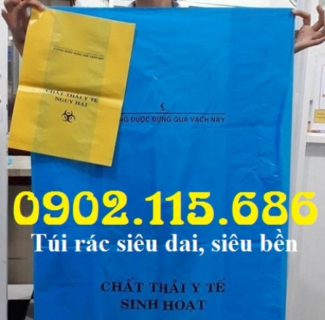 Túi phân loại chất thải y tế, túi rác y tế màu vàng, túi rác y tế màu xanh, túi rác y tế màu đen, tú