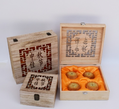 Hộp bánh trung thu bằng tre, gỗ