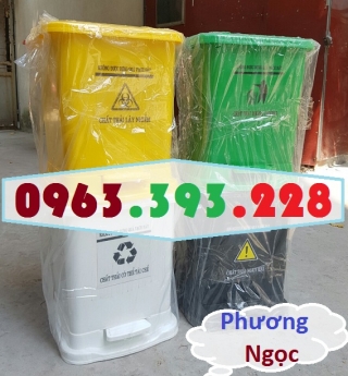 Thùng rác đạp chân y tế, thùng rác y tế nhựa HDPE, thùng rác bệnh viện