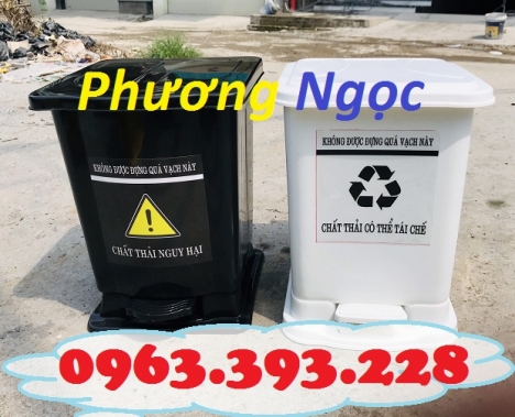 Thùng rác đạp chân y tế, thùng rác y tế nhựa HDPE, thùng rác bệnh viện
