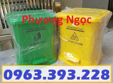 Thùng rác đạp chân y tế, thùng rác y tế nhựa HDPE, thùng rác bệnh viện