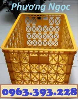 Sóng nhựa hở 8 bánh xe, sọt nhựa rỗng HS022, sọt rỗng công nghiệp 8 bánh, sọt nhựa rỗng đựng hàng
