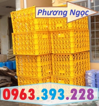 Sóng nhựa hở 8 bánh xe, sọt nhựa rỗng HS022, sọt rỗng công nghiệp 8 bánh, sọt nhựa rỗng đựng hàng