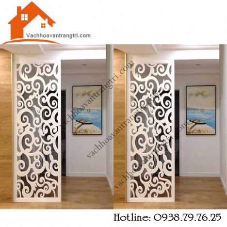 Không gian đẹp với vách ngăn phòng bếp khách bằng gỗ đẹp