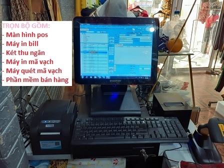 Bộ máy cảm ứng tính tiền giá rẻ cho shop tại Hà Tĩnh