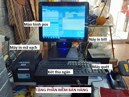 Bộ máy cảm ứng tính tiền giá rẻ cho shop tại Hà Tĩnh