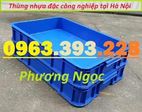 Thùng nhựa đặc HS025, thùng nhựa công nghiệp, sóng nhựa bít HS025, thùng đặc cao 10