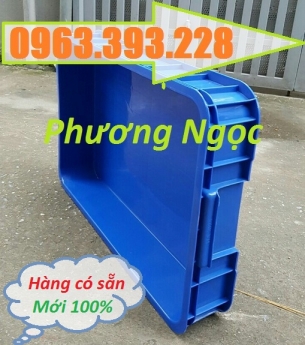 Thùng nhựa đặc HS025, thùng nhựa công nghiệp, sóng nhựa bít HS025, thùng đặc cao 10