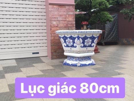 Chậu hoa dán sành sứ