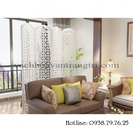 Những mẫu vách ngăn trang trí phòng khách di động