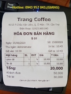 Trang cafe lắp bộ tính tiền tại Cần Thơ giá rẻ