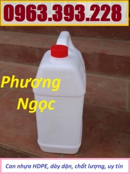 Can nhựa 5 Lít, can đựng hóa chất, can nhựa HDPE nguyên sinh