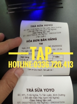 Máy tính tiền cho quán trà sữa tại Đồng Tháp