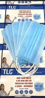 Khẩu trang y tế 4 lớp, hàng chất lương cao dày và quai dập chắc chắn