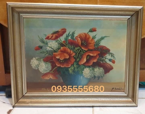 Bức tranh hoa poppi đẹp như thật