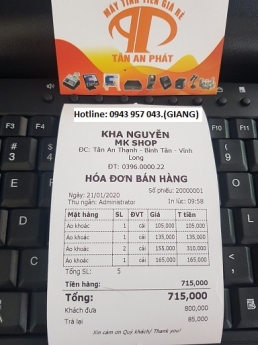 Bộ máy tính tiền giá rẻ cho shop thời trang tại Vĩnh Long