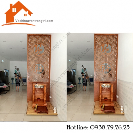 Vách ngăn bàn thờ cnc đẹp đổi mới phong thủy nhà bạn