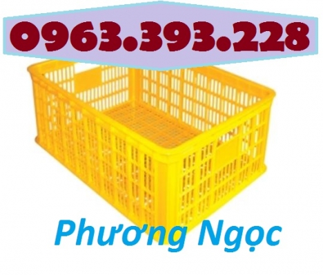 Sóng nhựa hở HS014, sọt nhựa rỗng công nghiệp, sọt nhựa đựng hàng hóa, thùng nhựa rỗng