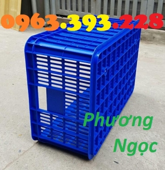 Sóng nhựa hở HS014, sọt nhựa rỗng công nghiệp, sọt nhựa đựng hàng hóa, thùng nhựa rỗng