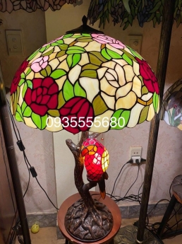 Giao Lưu Em Đèn Tiffany Họa Tiết Chim Vẹt.