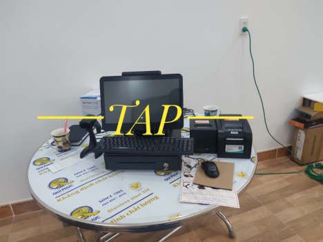 Máy tính tiền cho cửa hàng dầu nhớt tại An Giang