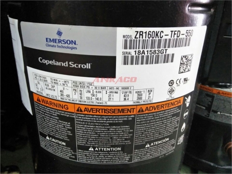 Block máy nén lạnh Copeland 13hp ZR160KC-TFD-550 giá tốt 