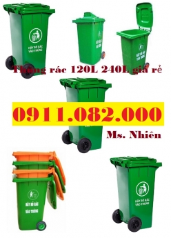 Sỉ lẻ thùng rác 660 lít giá rẻ tại vĩnh long - thùng rác 4 bánh xe- lh 0911082000