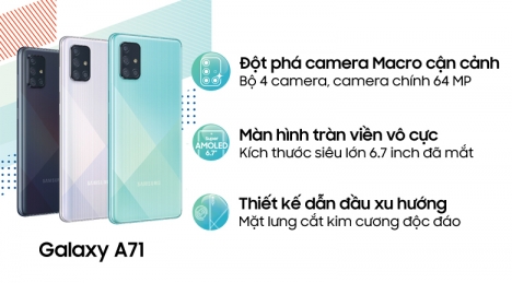 Samsung A71 giá rẻ tại Dĩ An - Trả góp 0%