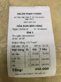 Tại Cần Thơ, tặng phần mềm quản lý bán hàng khi mua máy in cho Salon